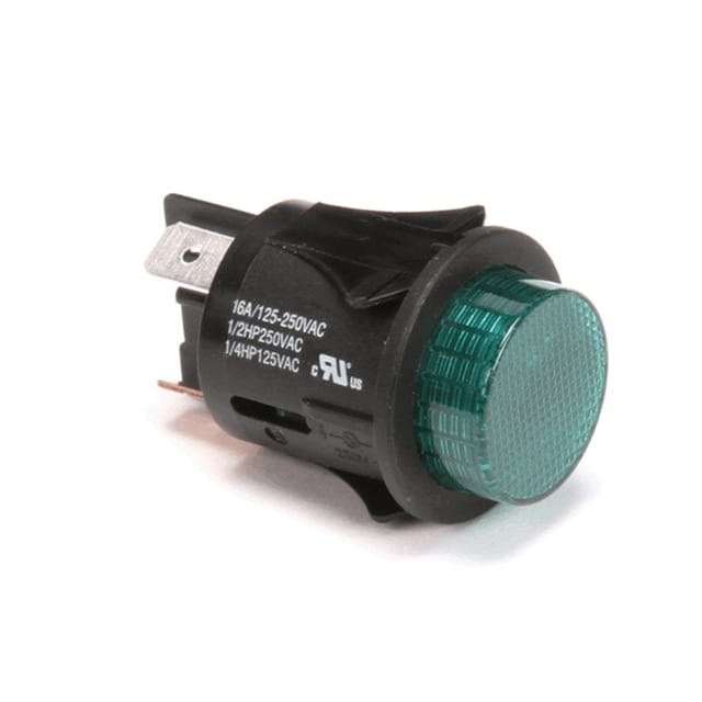 Push Button Switch, Green, 250V